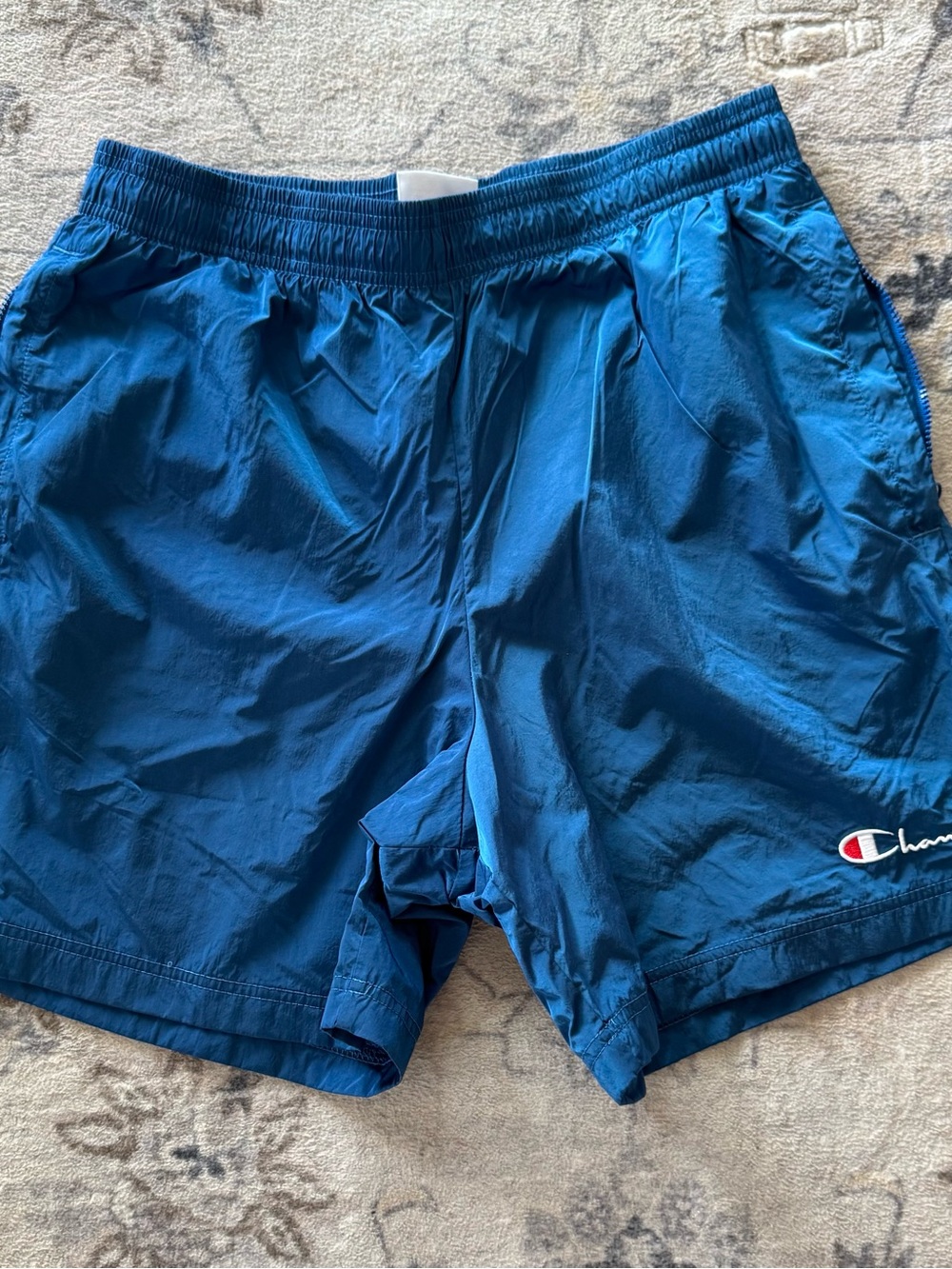 Champion Men's Royal Blue Athletic Shorts with Logo